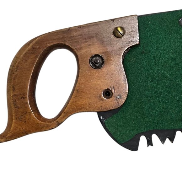 Antique Hand Saw Folk Art Rustic Countryside Scene Hand Painted Wall Decor - Picture 15 of 16